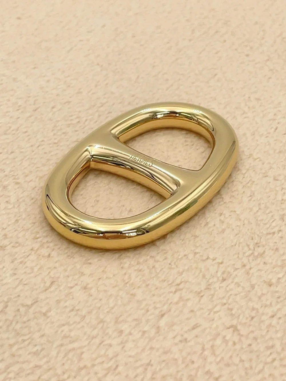 Auth Hermes Chaine d'Ancre Scarf Ring